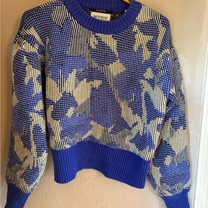 Scotch & Soda Blue, green, black, and Cream Women's Sweater